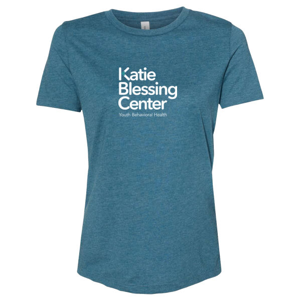 Printed Katie Blessing Center - Women’s Relaxed Fit Heather CVC Tee Thumbnail