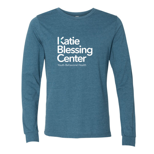 Printed Katie Blessing Center - Unisex Heather CVC Long Sleeve Tee Thumbnail