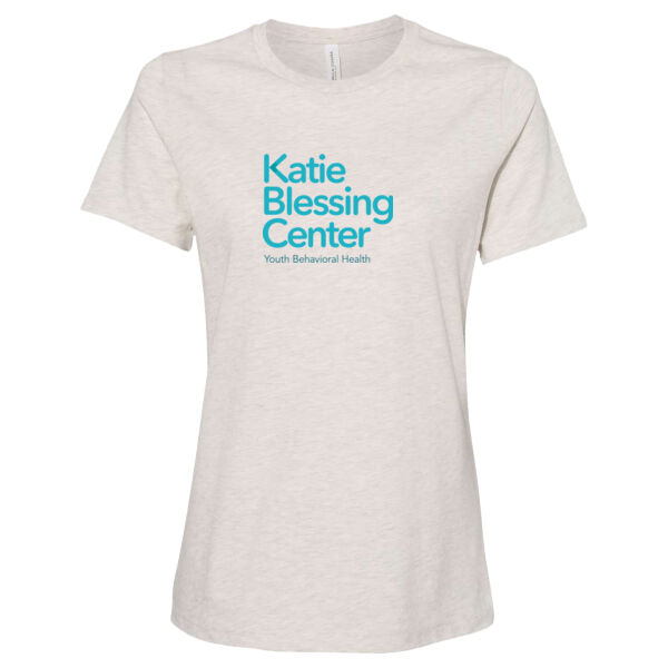 Printed Katie Blessing Center - Women’s Relaxed Fit Heather CVC Tee Thumbnail
