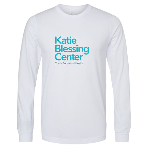 Printed Katie Blessing Center - Unisex Heather CVC Long Sleeve Tee Thumbnail