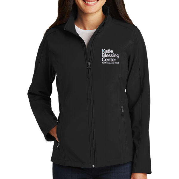 Embroidered Katie Blessing Center - Ladies Core Soft Shell Jacket Thumbnail