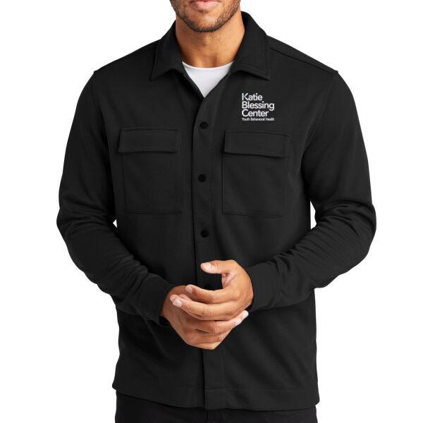 Embroidered Katie Blessing Center - Double Knit Snap Front Jacket Thumbnail