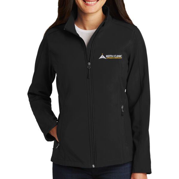 Embroidered Keith Clinic - Ladies Core Soft Shell Jacket Thumbnail